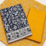 kalamkari pure cotton salwar material black colour