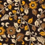 kalamkari pure cotton salwar material black with floral print top