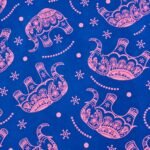 kalamkari pure cotton salwar material blue shawl