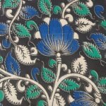 kalamkari pure cotton salwar material blue top