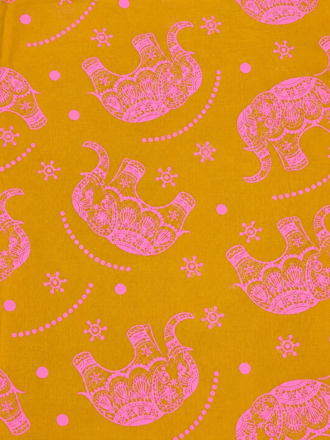 kalamkari pure cotton salwar material mustard printed shawl