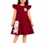 little shine girls frock code tq 94 2yrs,4yrs,6yrs 230,250,270 (3)